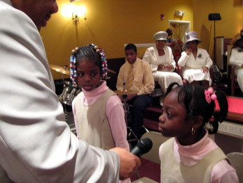 Young Sisters Accepting Christ